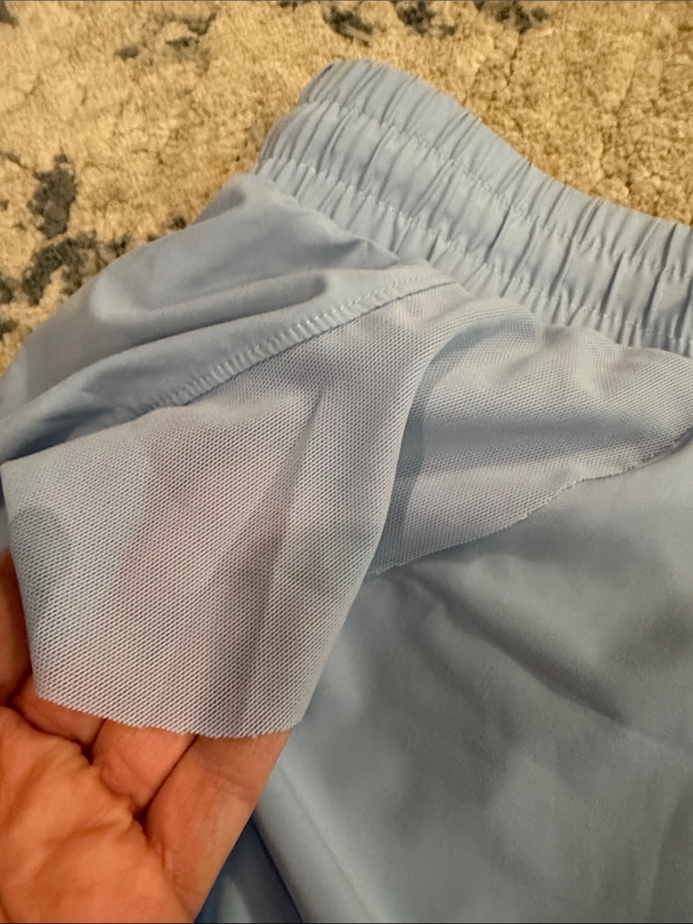 NWT Halara Light Blue Ruffle Detail Women's Shorts Size Medium - Picture 3 of 6